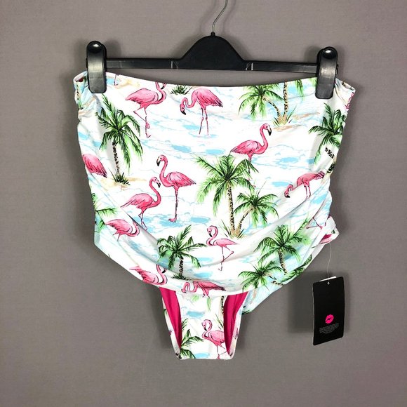 Marilyn Monroe Pink Flamingo Halter Bikinis Bottom Size 2X - Picture 2 of 9